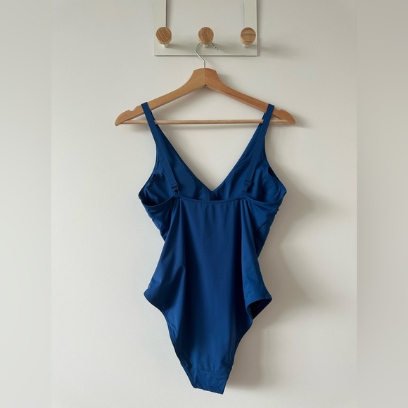 Everlane V-Neck One-Piece in Blue Dusk - Picture 8 of 8